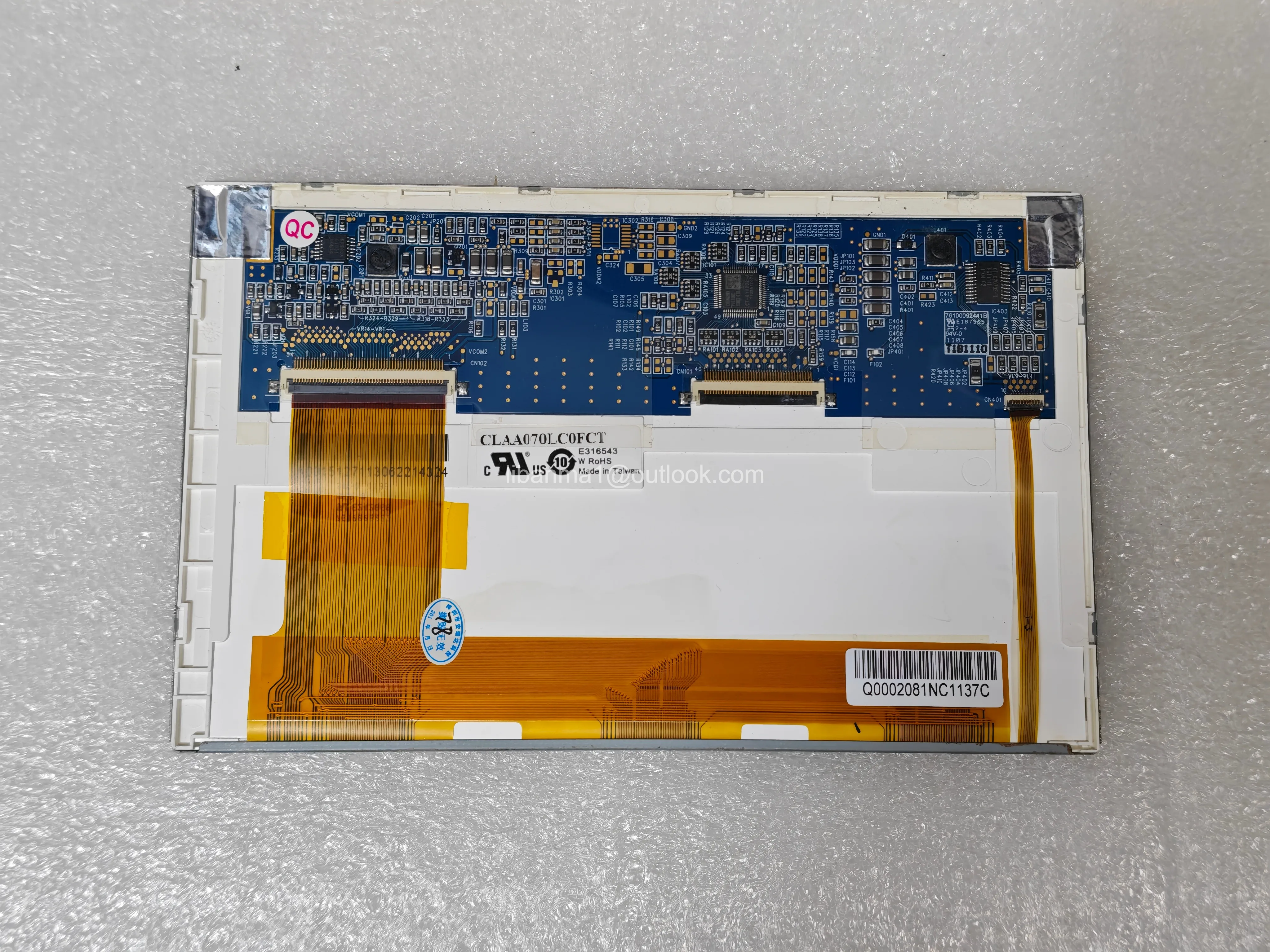 In Stock CLAA070LC0FCT 7-inch LCD Resistive Touch Assembly for Industrial Control Human-Machine Interface