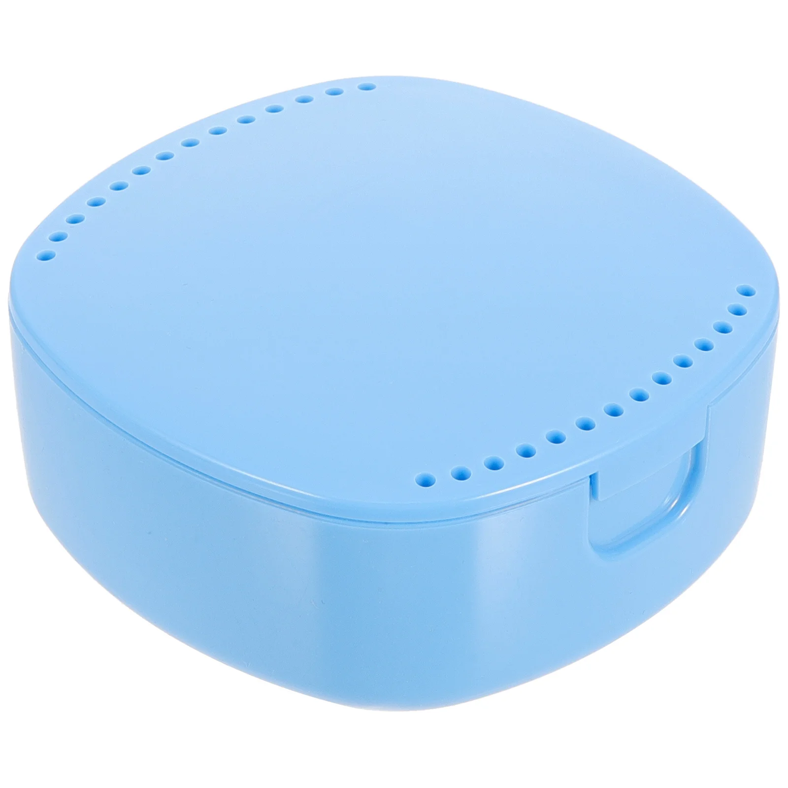 

Denture Box with Mirror Retainer Storage Container Portable Vent Hole Design for Travel Camping Business Trips Reusable Denture
