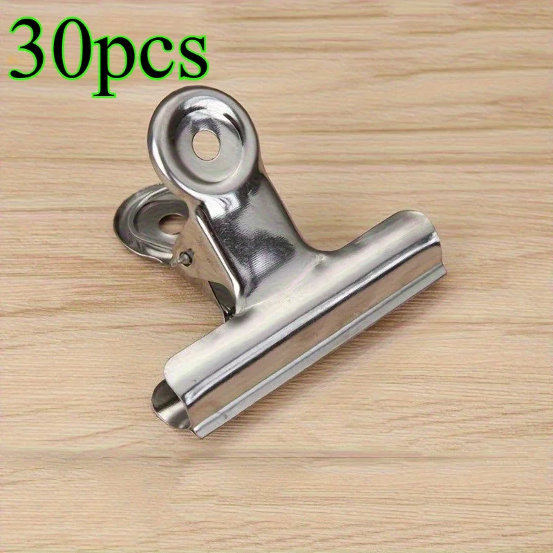 

30 шт. сверхмощные зажимы для быков | Многофункциональные зажимы для петель из нержавеющей стали, подходящие для фотографий, документов, кухни и офиса