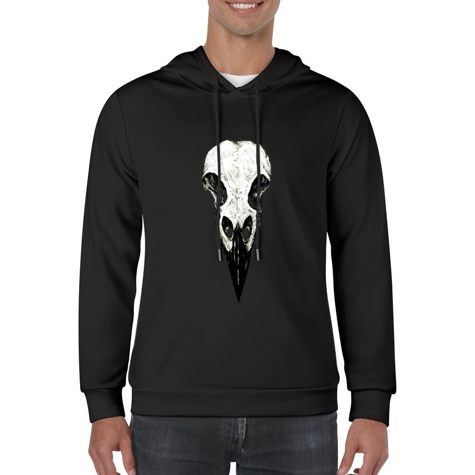 レイブンスカルパーカー冬服男性用服メンズ服韓国秋ビッグサイズパーカー