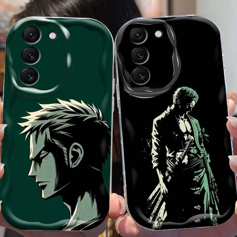 

Hot One Piece Luffy Zoro Phone Case For Samsung Galaxy S25 S24 S23 S22 S21 S20 A16 A55 A05 A07 Ultra Plus FE 5G Wave Oil
