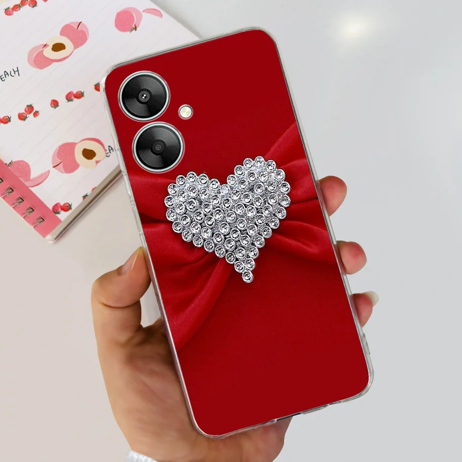 For Xiaomi Redmi 13C 5G Case 2023 Stylish Flower Silicone Soft TPU Phone Cover For Xiaomi Redmi 13R 5G Bumper Global 13 R Fundas