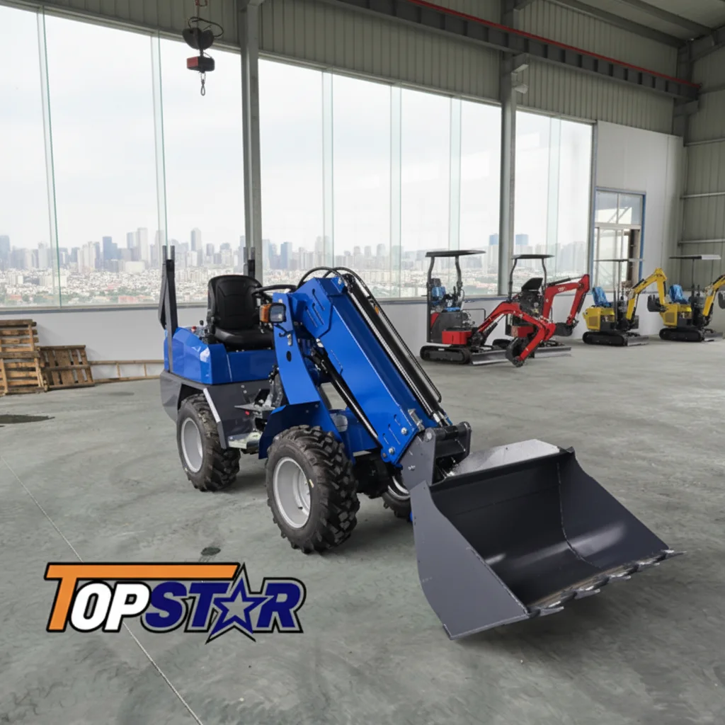 

NEW 1 Ton Mini Loader Diesel Hydraulic Compact Loader Hot Sale for Farm Garden Work