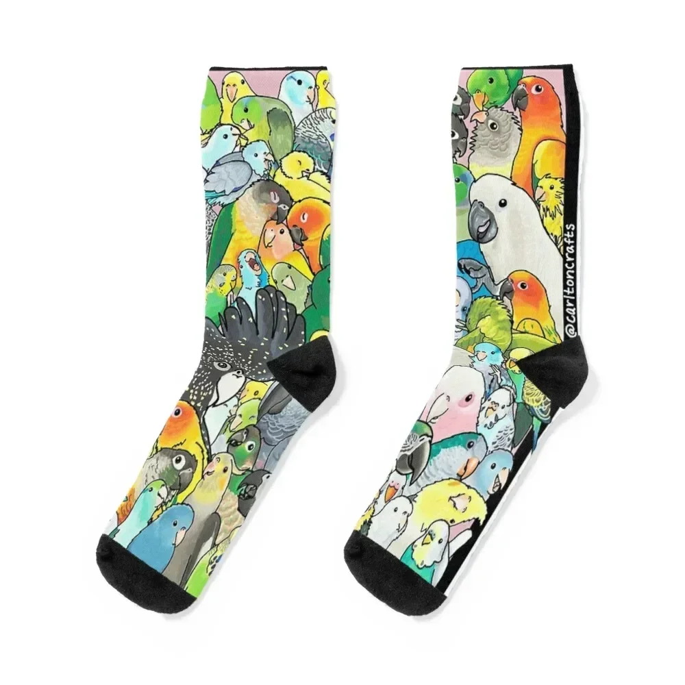 

Parrot Party! Socks designer Novelties Men's basketball Women Socks Men's