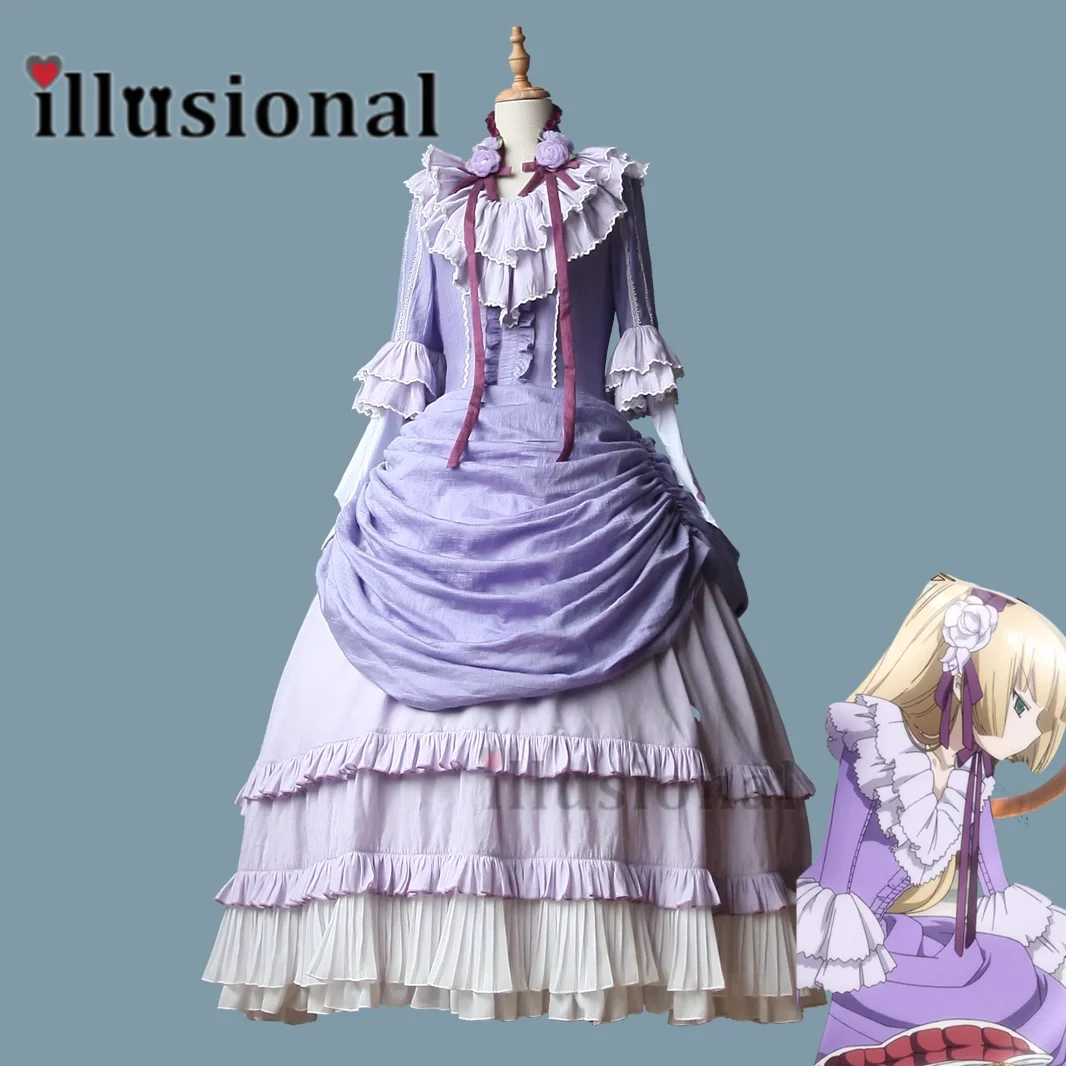 Костюм для косплея иллюсионный гомор викторике де блэбис комплект фиолетового платья дворец можно изготовить на заказ размер