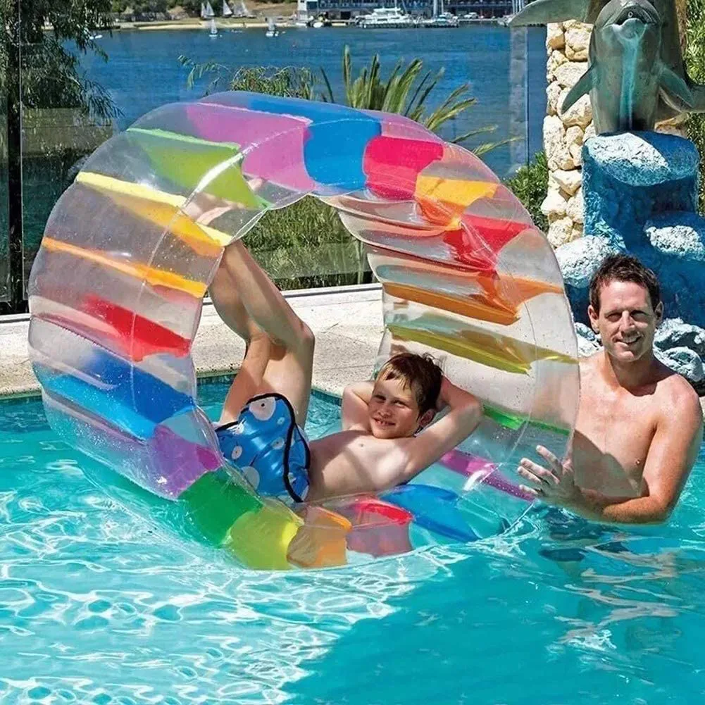 Aufblasbarer Rollens chw immer, 65 ''buntes Wasserrad, Schwimmbad rollens pielzeug für Kinder und Erwachsene im Freien versand kostenfrei