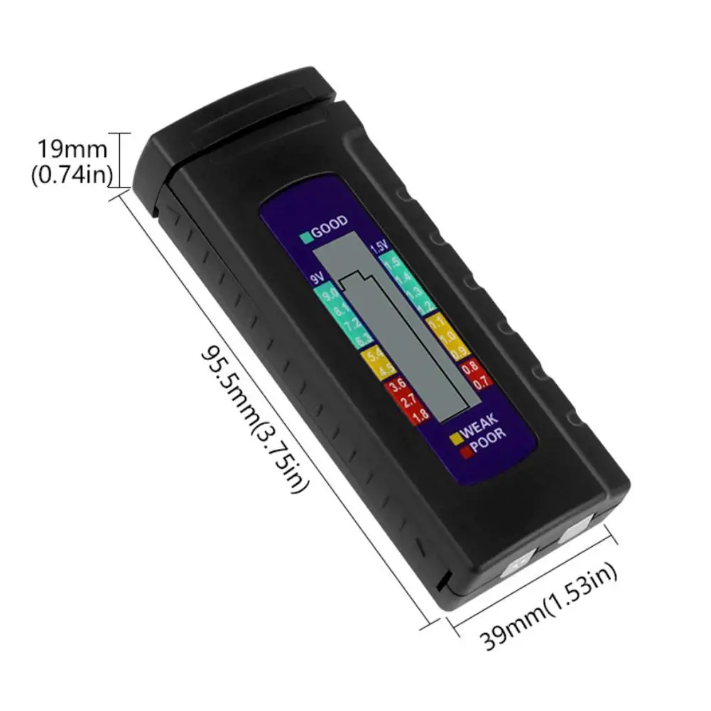 Digital Battery Tester Battery Checker For AA AAA C D 1.5V9V Button Cell Battery Battery Capacitance Diagnostic Tool LCD Display