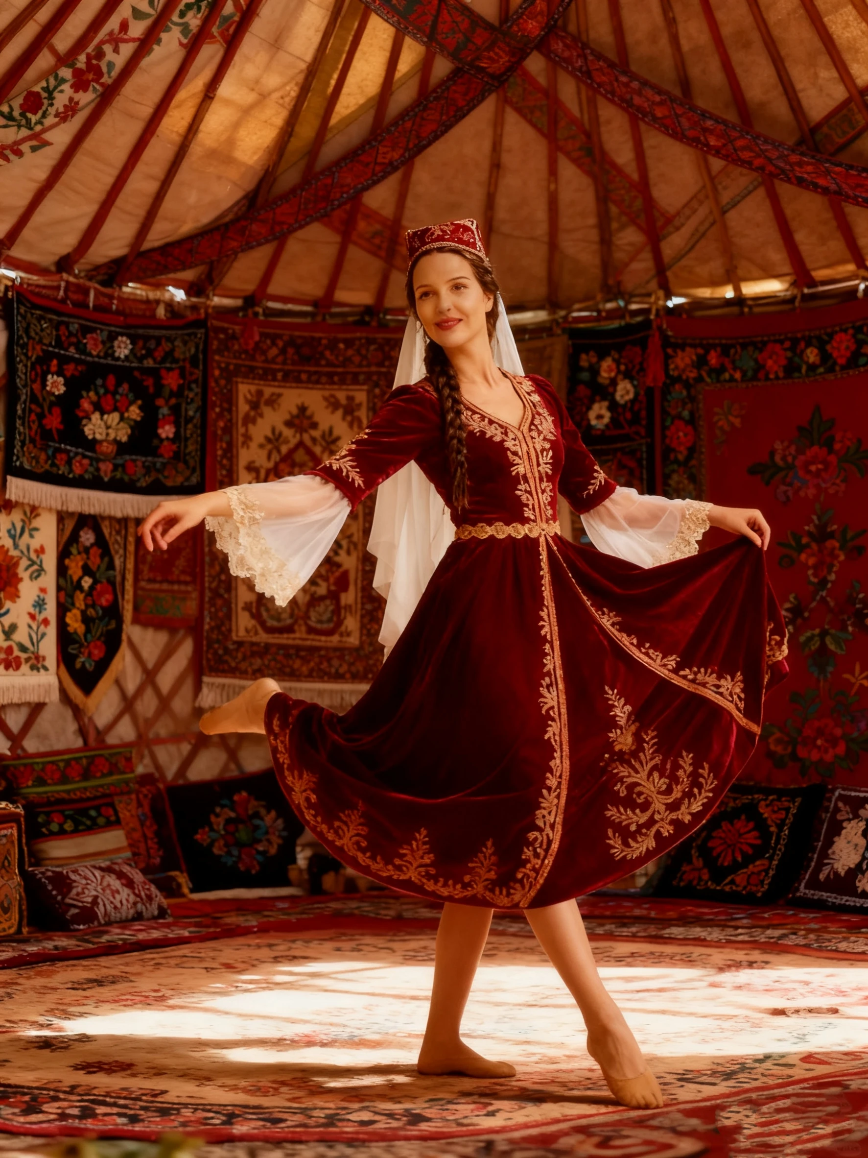 Pakistani Middle Eastern Red Wedding Dress With Gold Lace Vintage Turkish Arabic Velvet Bridal Dress 2026 Moroccan Abaya Style
