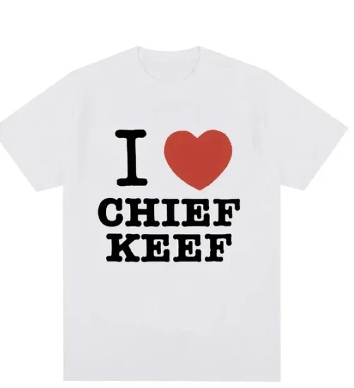 I Love CHIEF KEEF Women's Fashion T-shirt Clothing Men's Pattern Printed Fashion Clothing Casual Top T-shirt Men's Clothing