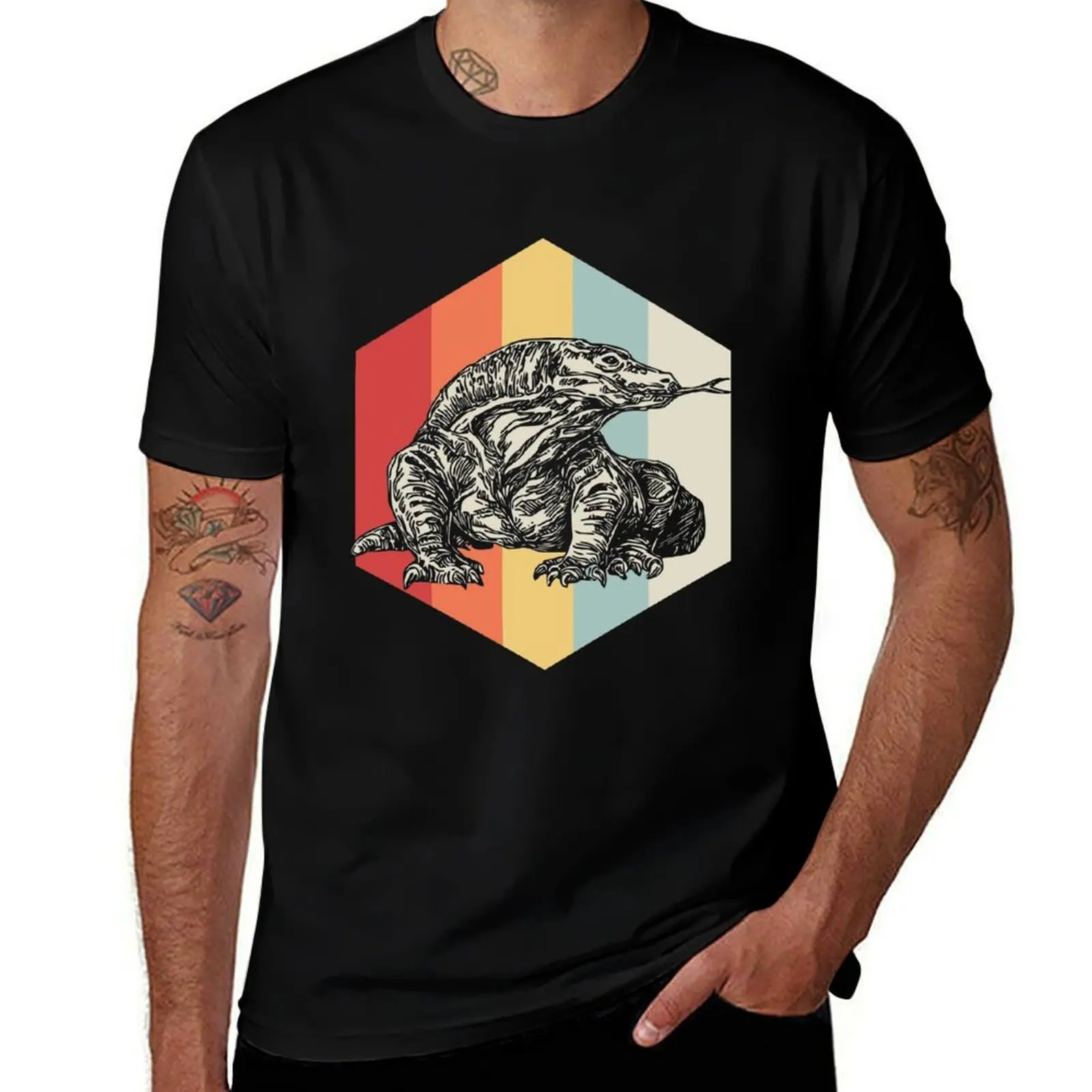 Komodo Dragon T-Shirt Basic Short Sleeve T-Shirt for Men