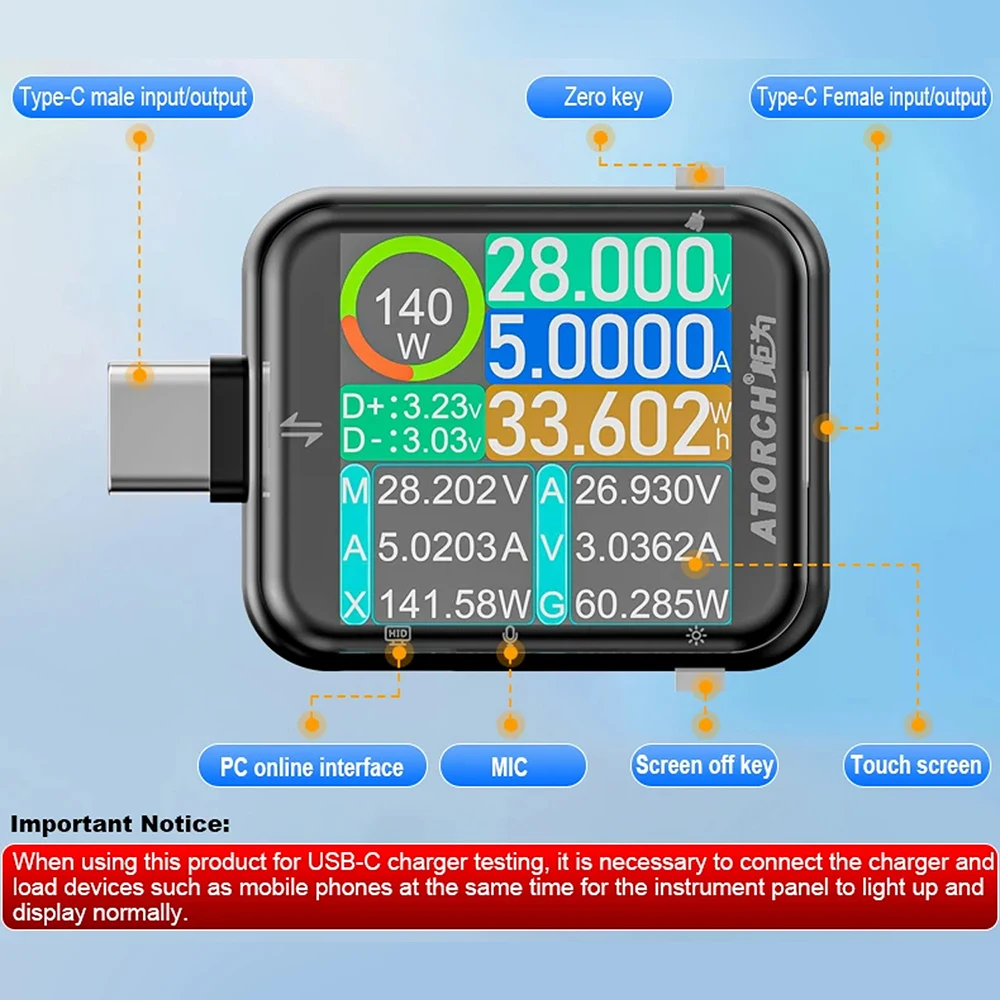 T3 Kontrol Sentuh Sensor Gravi - Usb Ammeter Tester ulasan dan harga