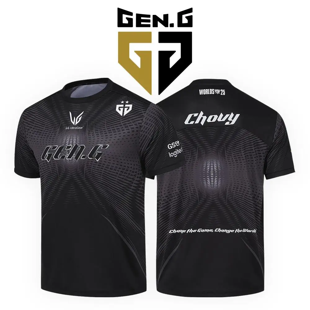 

Gen.G Professional Esports Team Uniforms LOL 2025 Worlds Official Player Jersey Men's And Women's Customizable Fans T-shirts