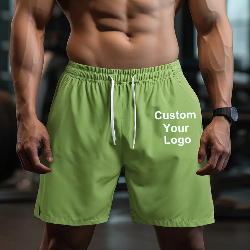 New Mens Custom Your Logo High Quality Summer Shorts Outdoor Jogging Shorts Workout Training Short Pants