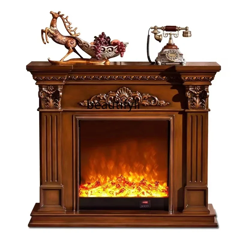 

Fireplace decorative cabinet, American mantel simulation fire electronic fireplace core household