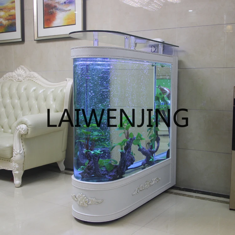 

Bullet Fish Globe Living Room Partition Hallway Floor Ecological Change Water Glass Aquarium Customized