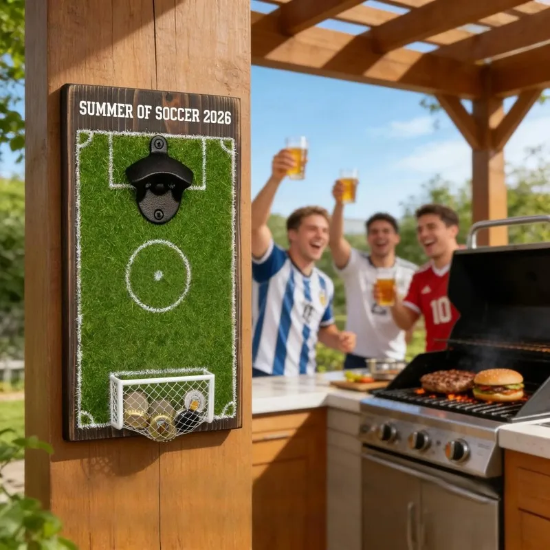 A84X-For Creative Soccer Field Bottle Opener - Non-Customizable, Durable