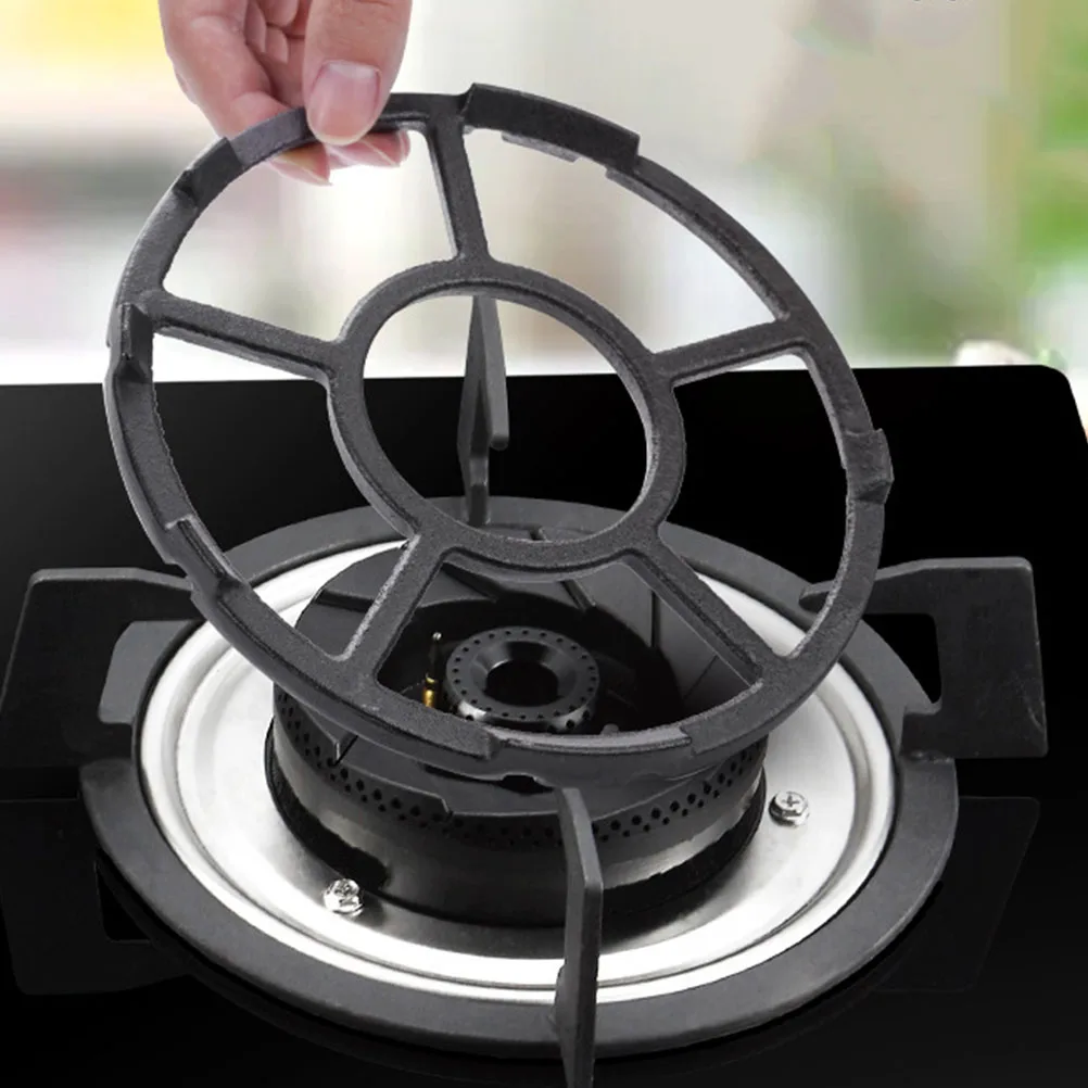 

2Pcs Anti-Slip Cast Iron Wok Stand Gas Stove Bracket Kitchen Supplies for Home Hotel Coffee Shop Food Store