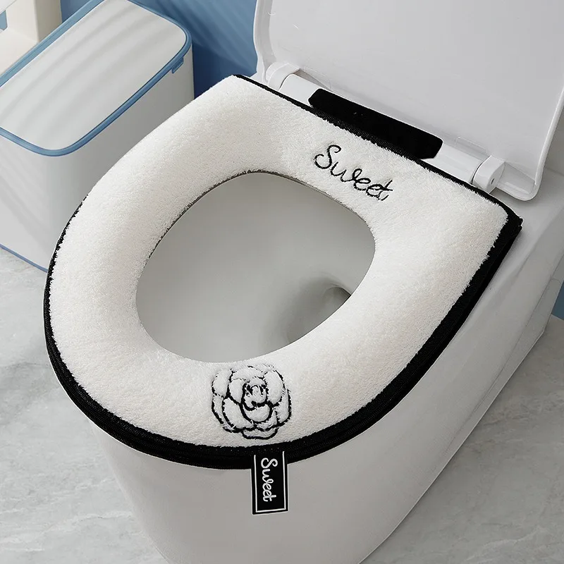 Toilet Seat Cushion Universal Household Toilet Seat Cushion, Suitable for All Seasons, with Zipper Toilet Seat Cushion Cover