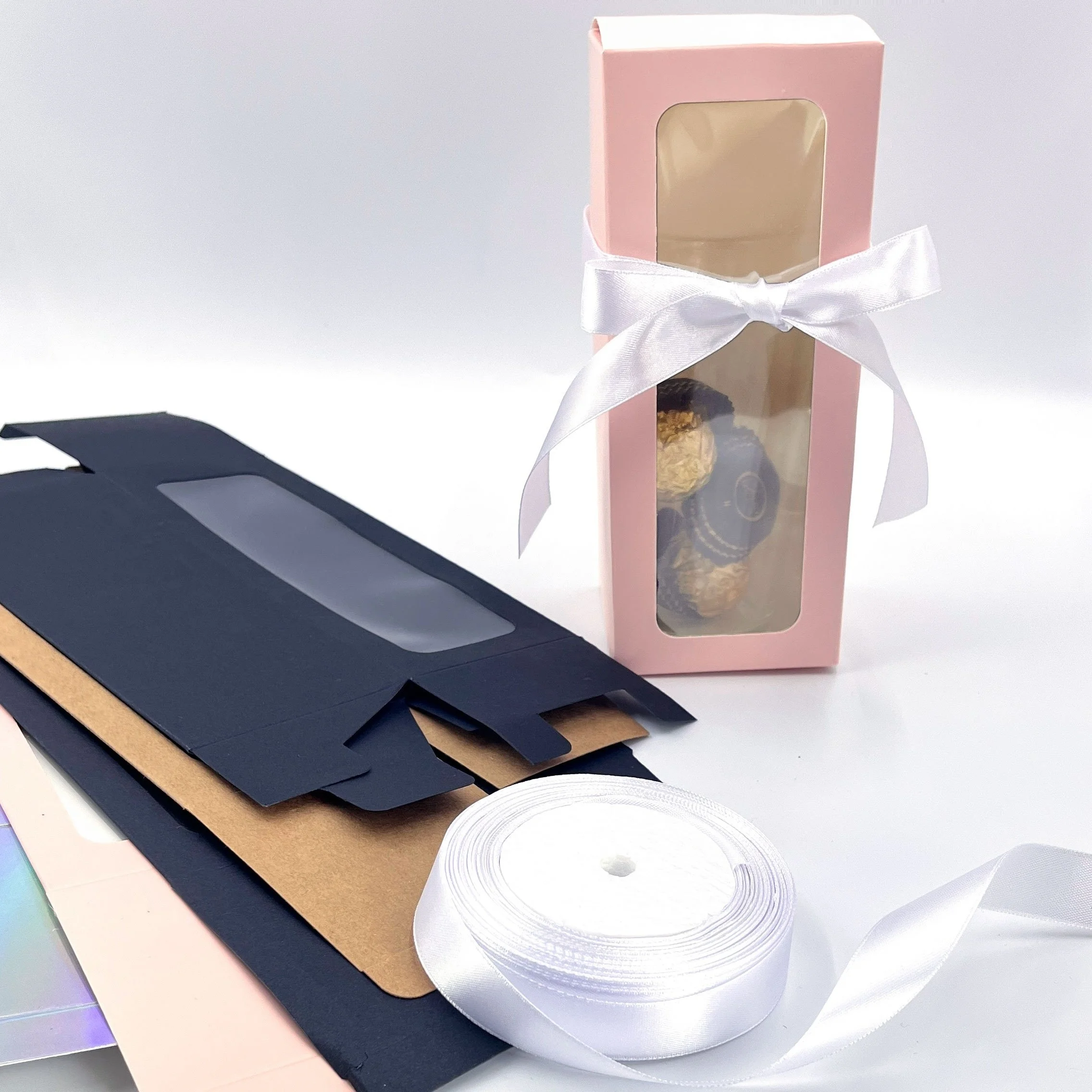 5개의 선물 상자, 24야드 흰색 리본 1롤 포함, 승 - Event Party Box 리뷰 및 가격