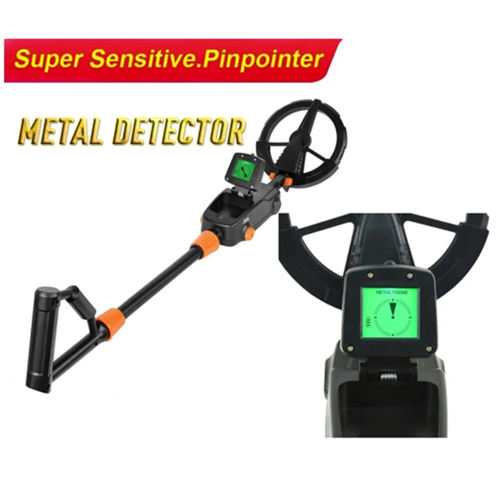 MD1008A Handheld Metal Gold Detector Pointer, Treasure Underground Metal Detector, Tracker Finder with Waterproof Search Coil