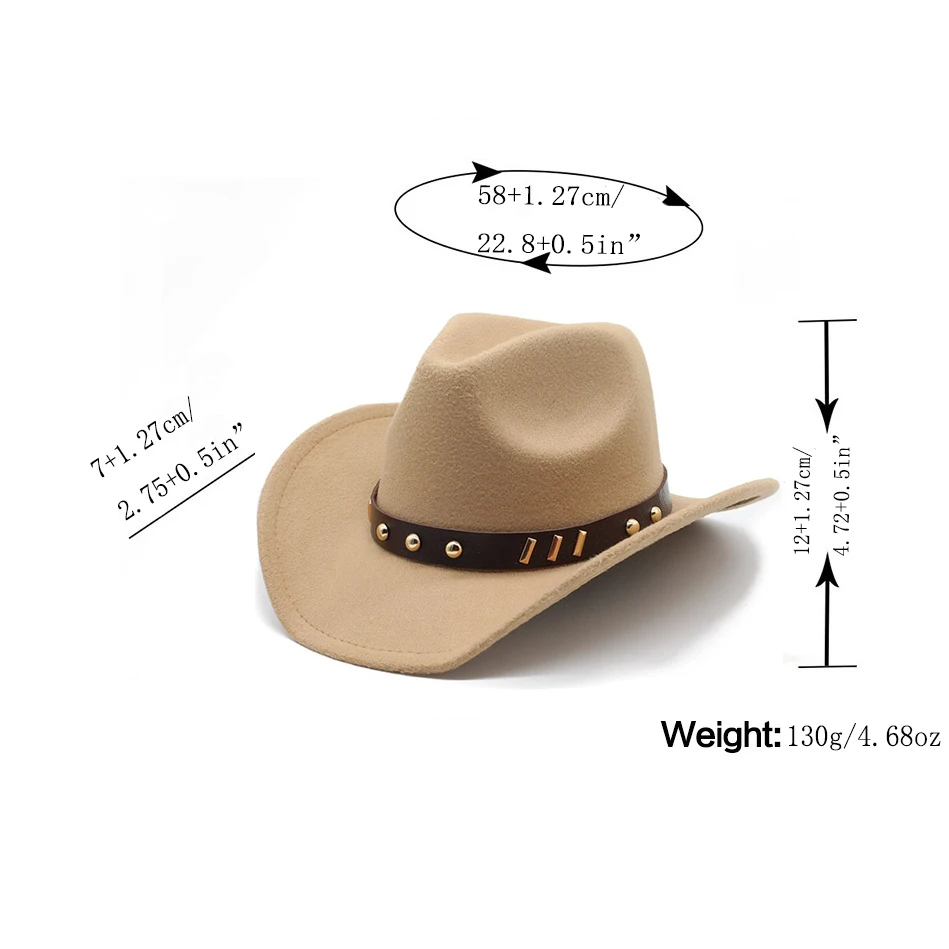 Western Black Cowboy Hat Jazz Knight Hats For Men Ethnic Style Felt Hats With Bull Shaped Decor Grassland Country Hat sombrero