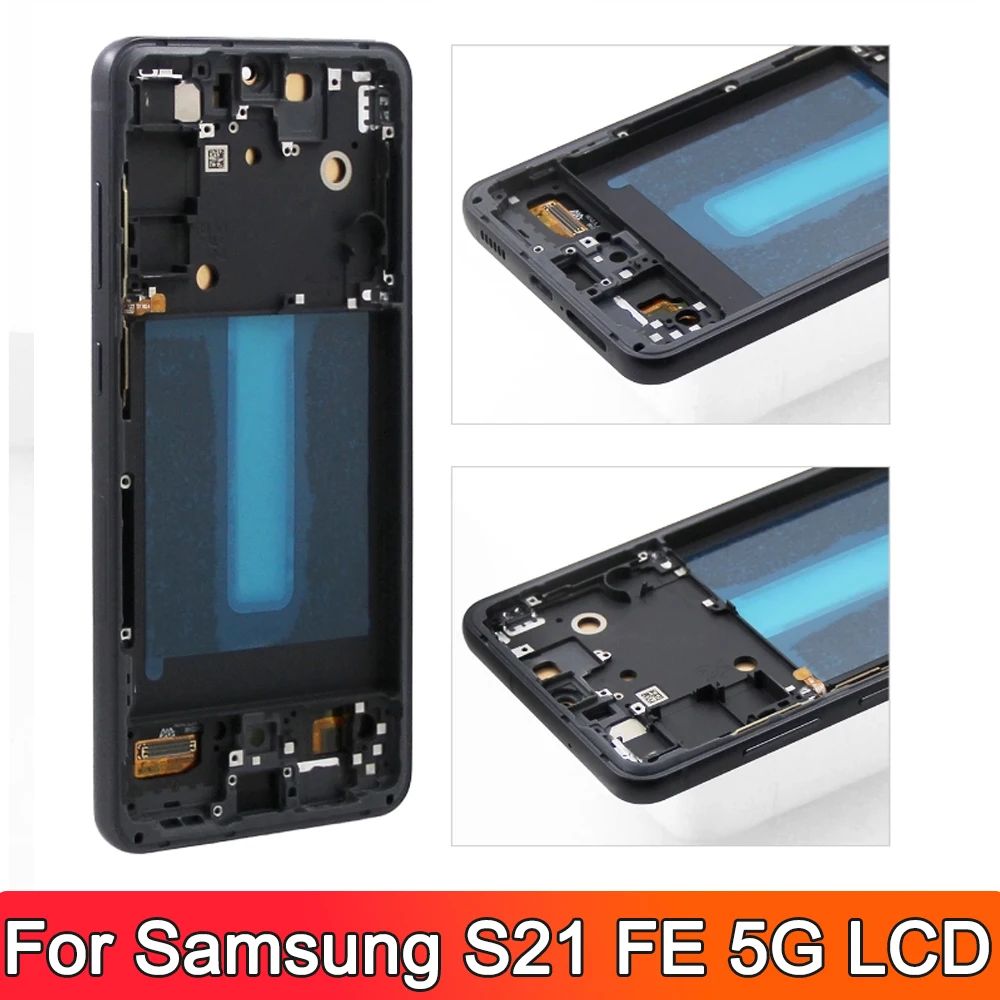 OLED For Samsung S21 FE 5G G990 G990B G990U G990B/DS G990E LCD Display with touch screen Ditigitizer With frame