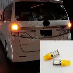 2pcs For Toyota ALPHARD VELLFIRE 10 20 30 Series LED T20 7440 Car Turn Signal Before and after Signal Light  Amber Yellow Bulb