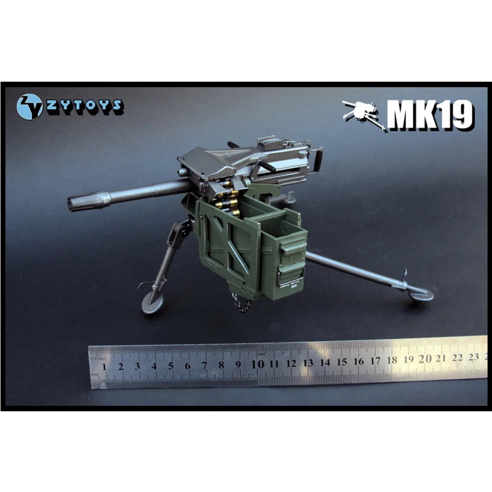 Zytoys escala 1/6 mk19 granada zy8030 lançador exército dos eua para coleção de armas de bonecos de ação