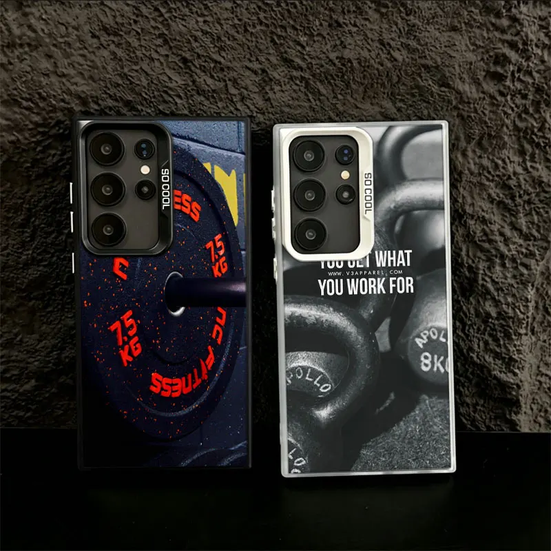 Bodybuilding Gym Fitness Coqu Phone Case for Samsung S26 Edge S25 Ultra S24 FE S23 FE S22 Plus Galaxy S21 S20 Cover Back Anti-fa