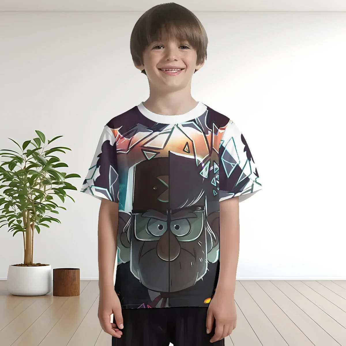 3D Print Cartoon G-gravitys F-falls Baby Clothing 5 to 14 Years Male Outdoor Clothes for Children Boy Girl Child T-Shirt Top