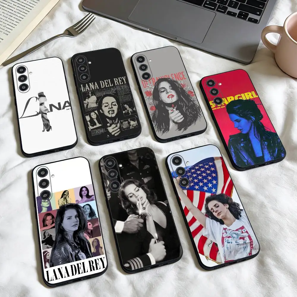 

L-Lana del rey Singer phone Case For Samsung Galaxy A73,A72,A71,A70,A53,A52,A51,Others Soft Black Shell