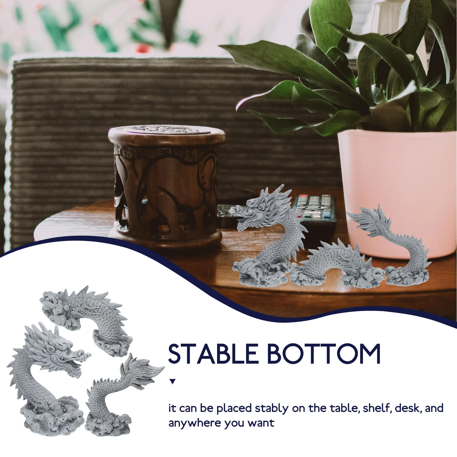 

Sandstone Dragon Figurine Decor SculptureChinese Craft Animal Chinese Dragon Statues Statues Landscape Artware