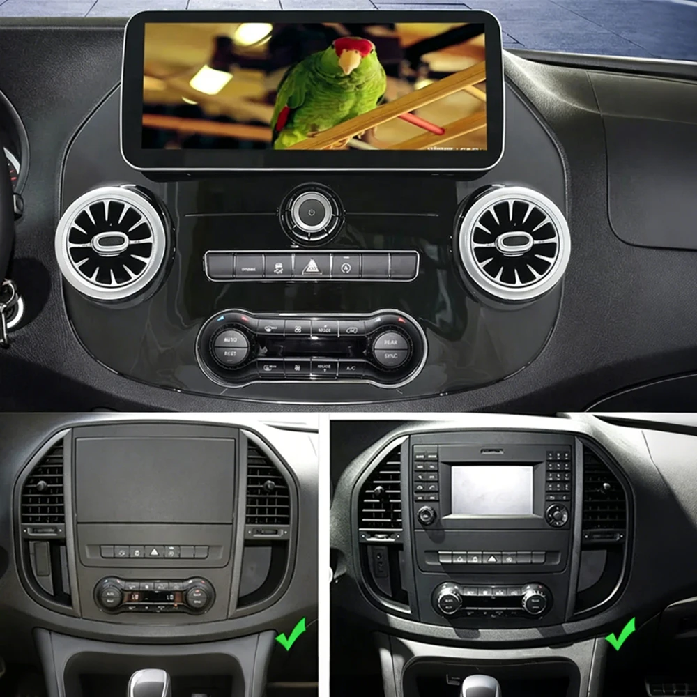 12.3 inch Car Radio For Mercedes Benz Vito W447 2016 - 2021 Carplay QLED Screen Android Multimedia Video Player GPS Wireless