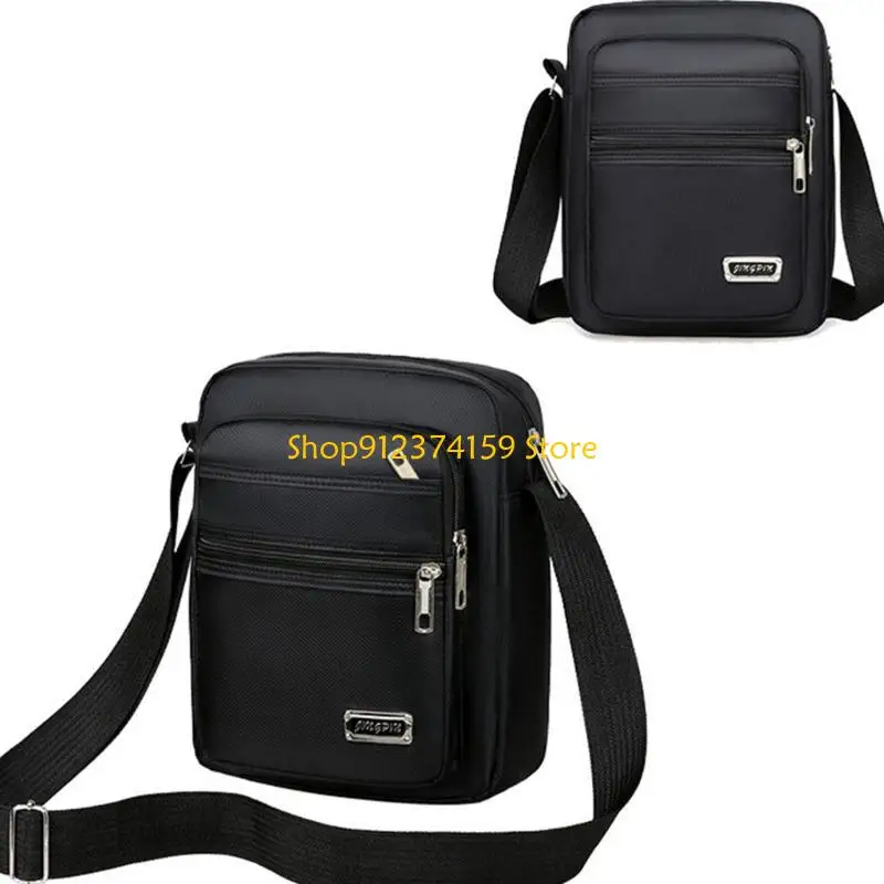 

G5AE Men Crossbody Bag Oxford Shoulder Bags Multifunctional Business Bags with Adjustable Straps Lightweight Bag