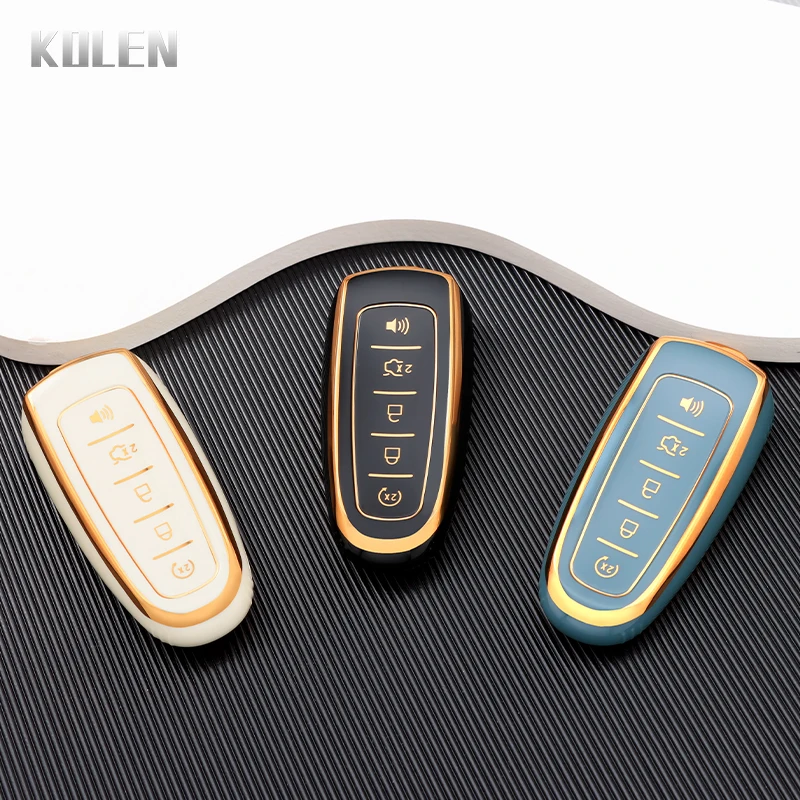 TPU Car Remote Key Case Cover Shell Fob For Ford Edge Explorer Escape Focus Taurus Flex For Lincoln MKS MKT MKX MKZ Navigator