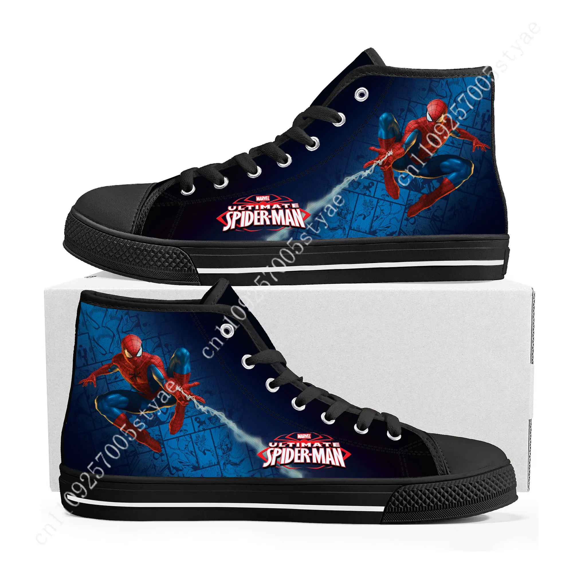 

Marvel Spider-Man Avengers High Top High Quality Sneakers Mens Womens Canvas Sneaker Ghana Fashion Casual Shoes Custom Shoes