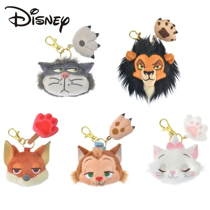 Disney-llavero de peluche de la serie Marie Cat Lucifer Nick para niños, decoración de bolsa, colgante Kawaii, muñeco de peluche, Avatar, regalo de cumpleaños