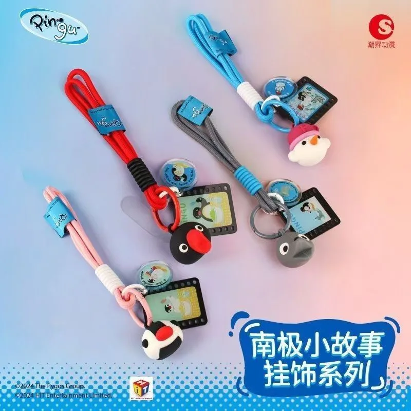 

Pingu Antarctic Story Keychain Cute Pingu Figure Keychain Classic Animation Rubber Keychain Backpack Decoration Pendant