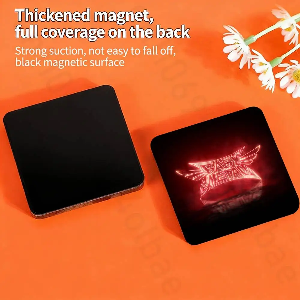 B-Babymetal  Fridge Magnet Personalized Magnetic Durable Plastic Square Picture Surface Fridge Magnets