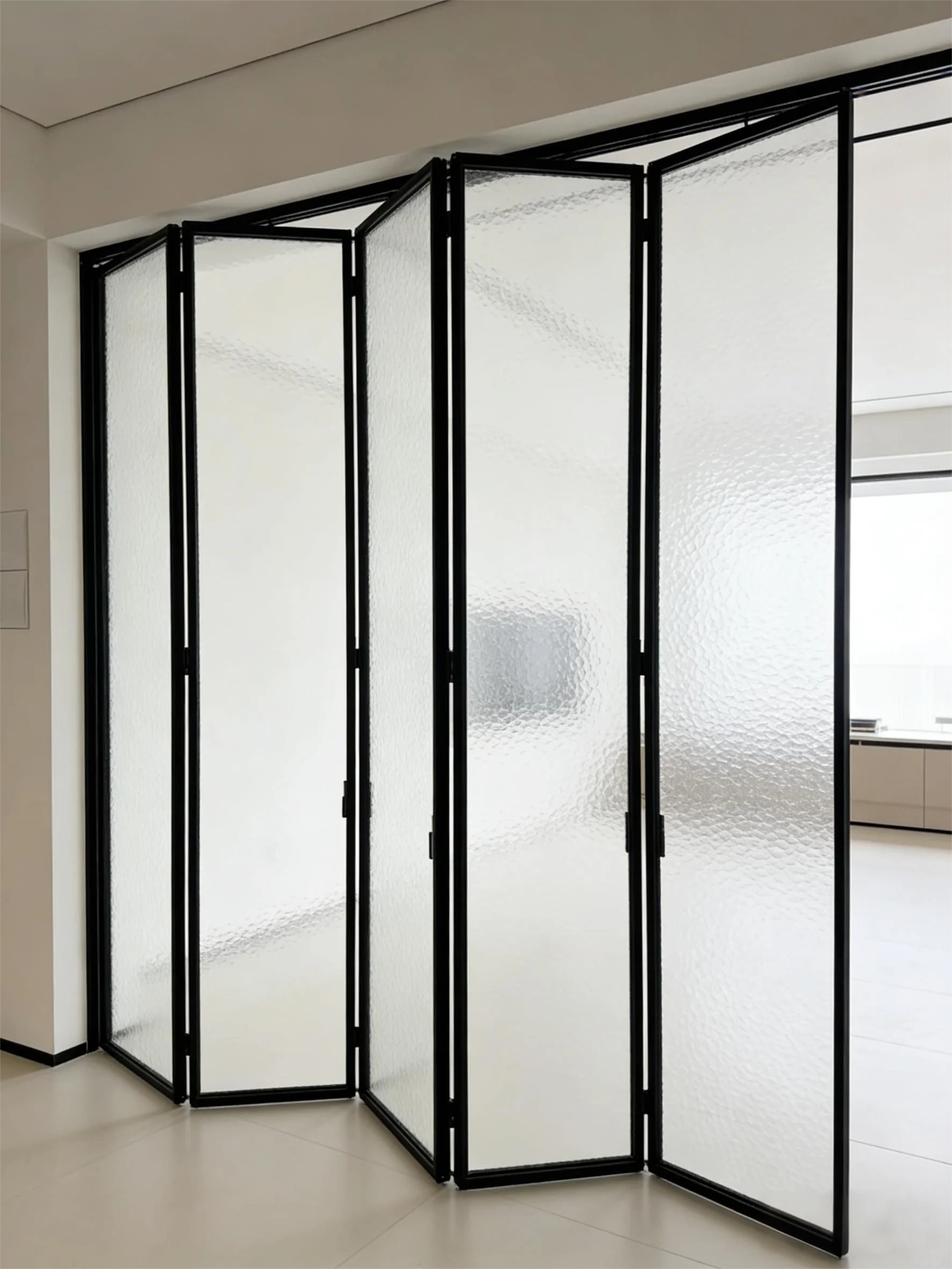 Customization 2025 New Style Outdoor Aluminium Bi Fold Patio Doors Soundproof Folding Glass Accordion Doors
