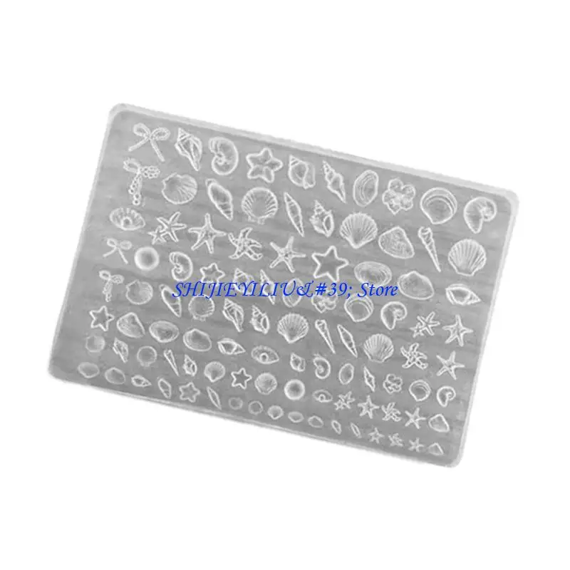 E21F Silicone Tool Easy Cleaning Template Small Accessories Mould for Creating Intricate Pearls/Shell/Bowknot