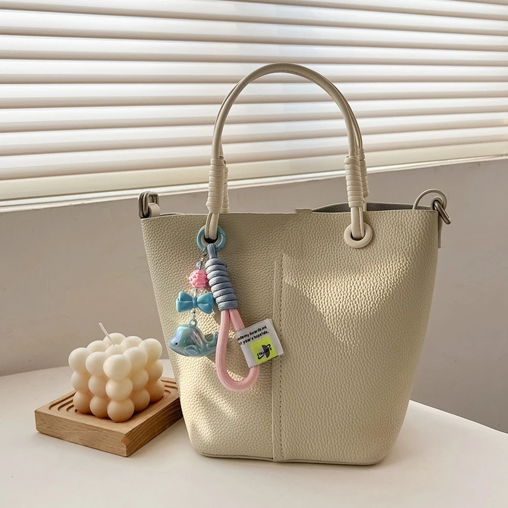 

Cartoon Whale Keychain Decoration Acrylic Dolphin Bag Pendants Earphone Case Decoration Backpack Hanging Woven Rope Pendant