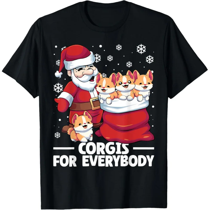 

Corgis For Everybody Santa Christmas Corgi Dog Funny T-Shirt