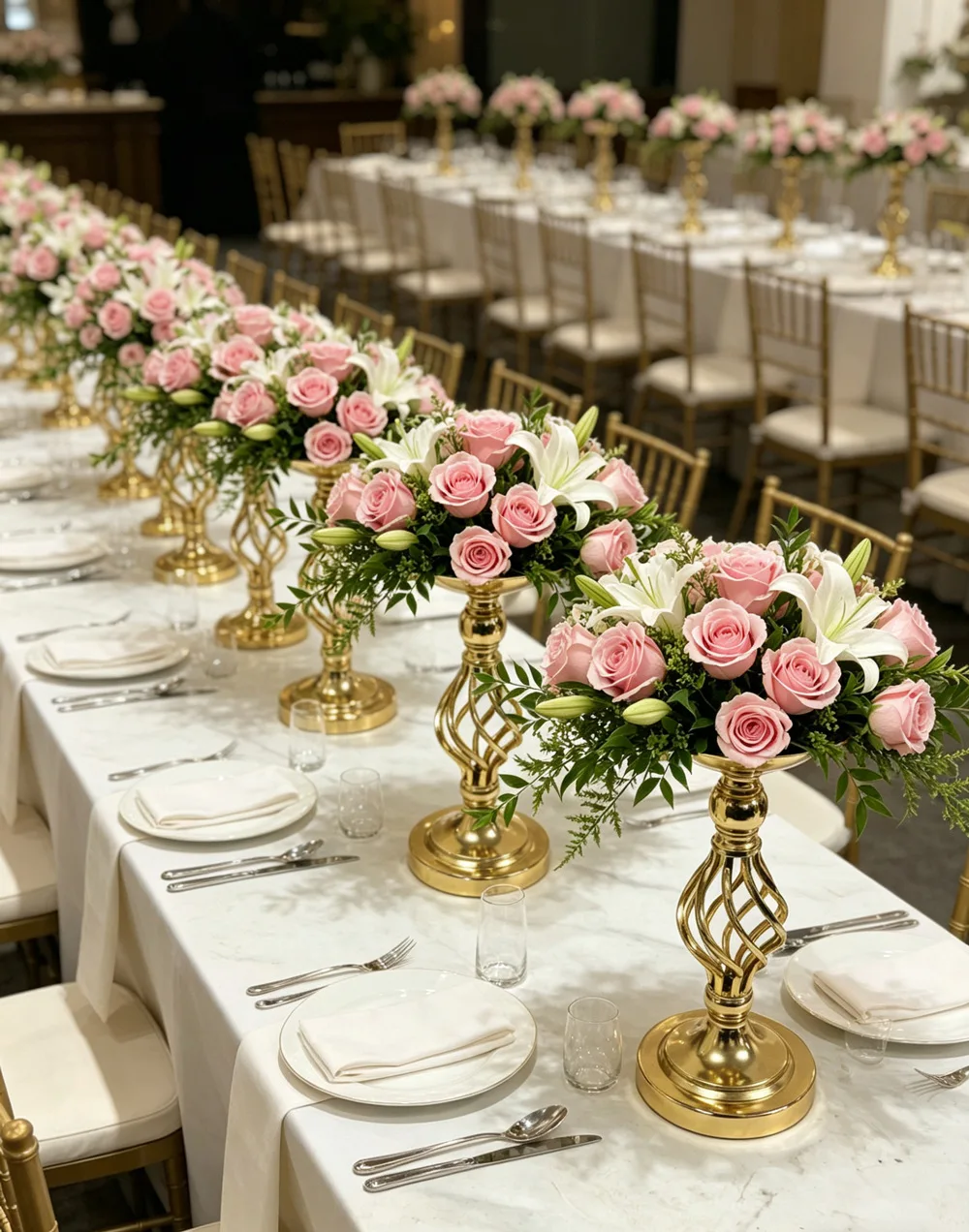 10PCS Wedding Party Table Stands Fried Dough Twists Road Sign Flower Stands T-Stage Decorations Party Props