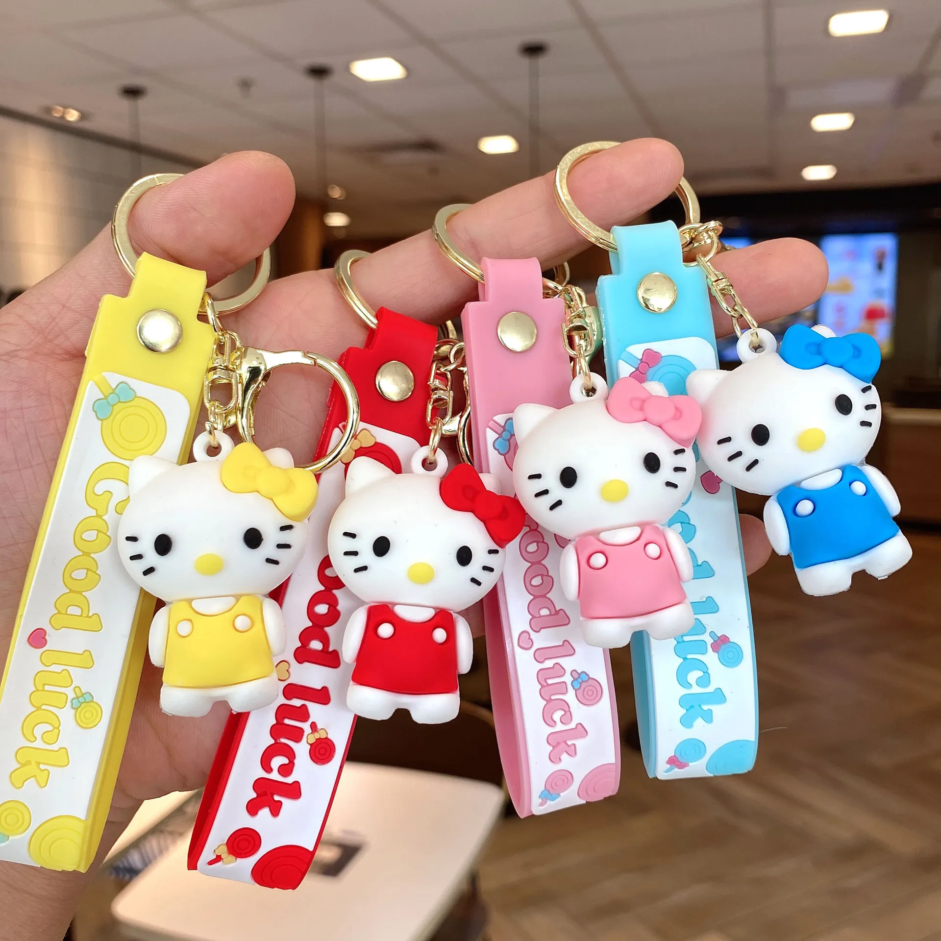 

Cute Hello Kitty Keychain Decoration Cartoon Doll Adorable Key Ring Car Keychain Cute Bag Charm Bag Accessory Gifts