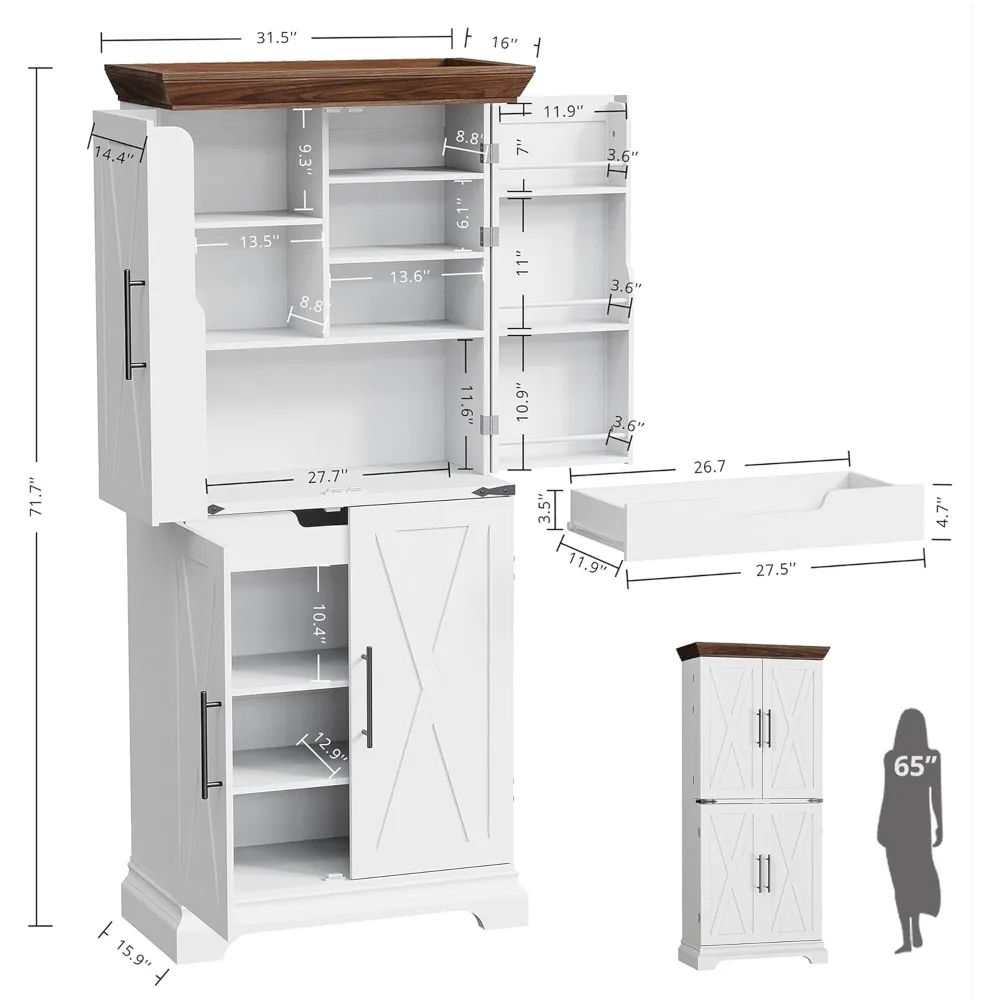 Kitchen Pantry Cabinet 72