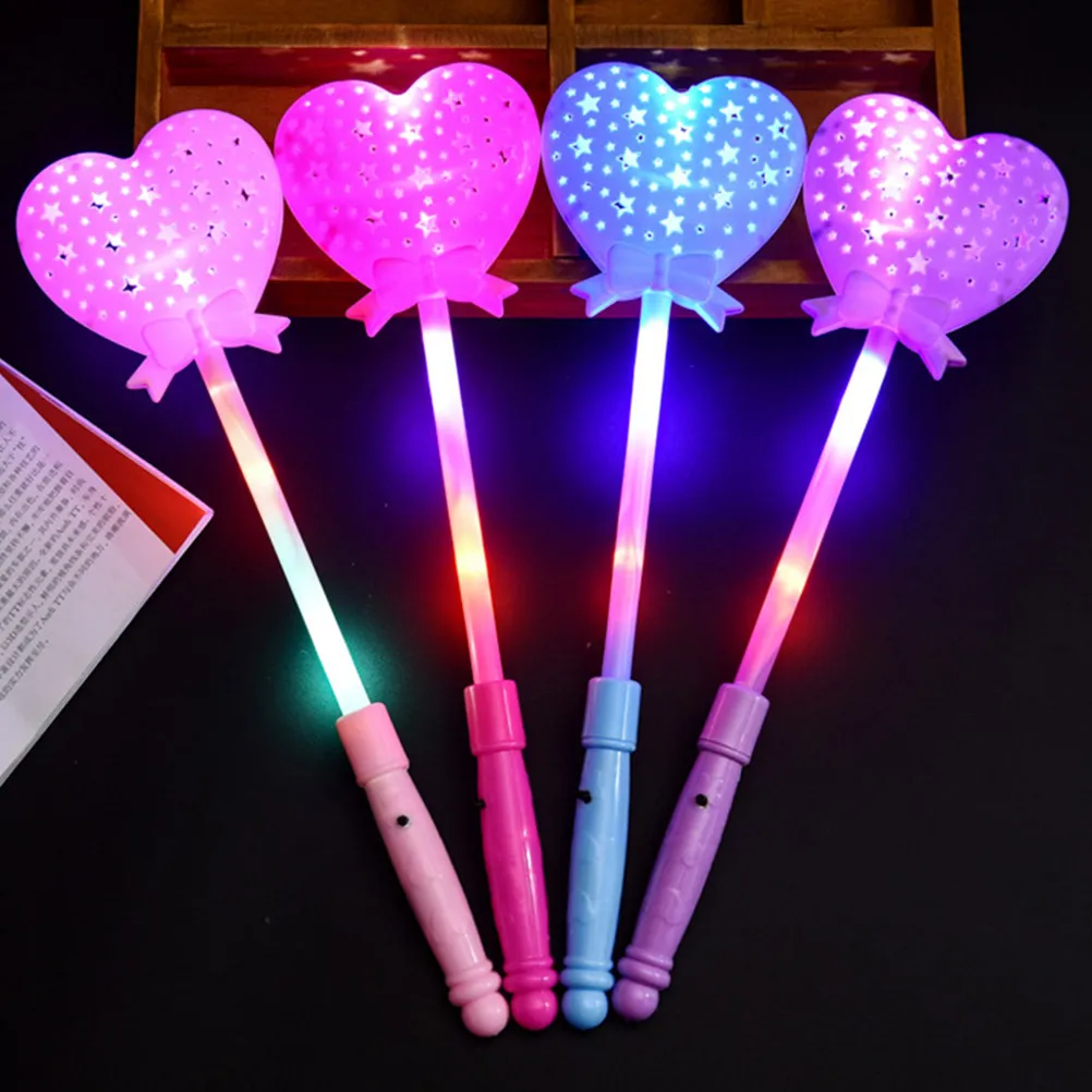 

5Pcs Glowing Heart Light Sticks High Quality Waterproof Design for Idol Concerts Outdoor Adventures Glow Parties Holiday