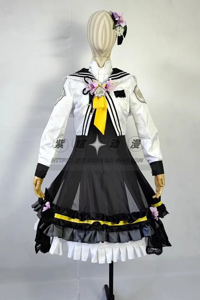 COS-HoHo Blue Archive Shirasu Azusa Game Suit Sweet Lovely Dress Cosplay Costume Halloween Party Role Play Outfit Any Size