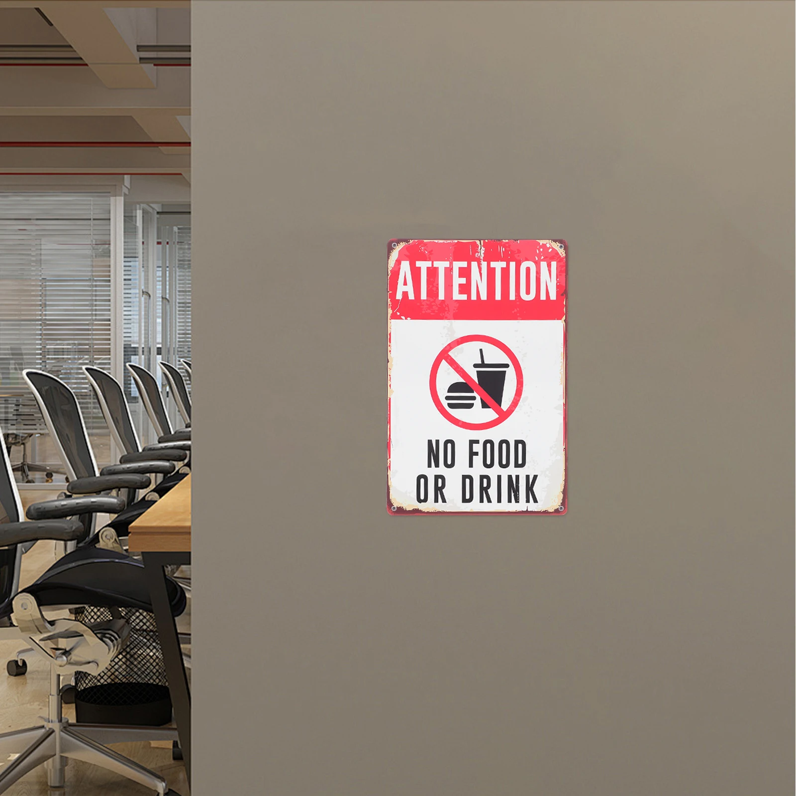 

Warning Sign Bathroom Door No Eating Label Drinking Safety Business Premises Food Labels Stickers Drinks