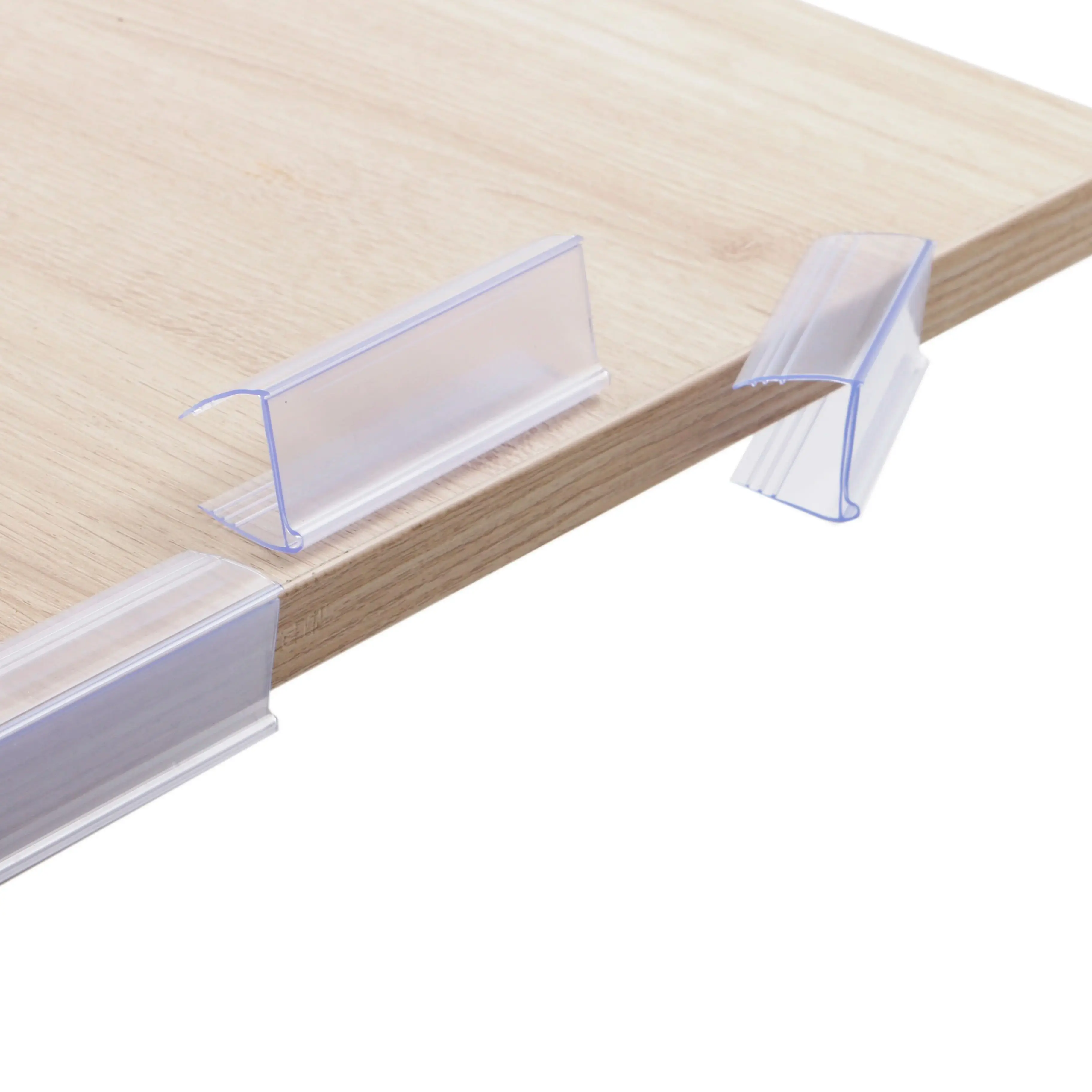 Penyangga Label Rak Atas dari Kaca dan Kayu, Penjepit Display, Penahan Label, Klip Display